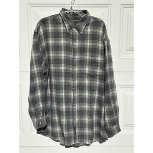 Rare VTG U.S. Expedition Gray Plaid Wool  Blend Flannel Mens XL Purple Accent